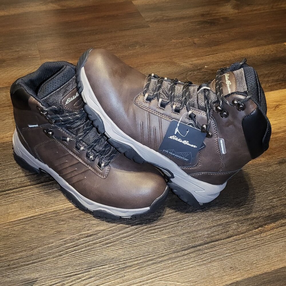 Eddie Bauer Men's Waterproof Rugged Hiking Boots Size 8 M NISQUALLY XL BRAND NEW